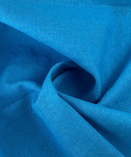 Laundered Linen Blend - 6 Ounce Cyan - (Avg. 60 Yard Roll) - linen fabrics fabric by LongLing