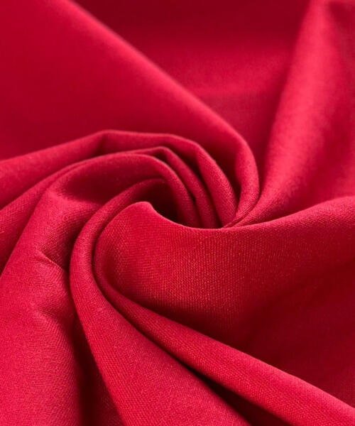 Laundered Linen Blend - 6 Ounce Red - (Avg. 60 Yard Roll) - linen fabrics fabric by LongLing