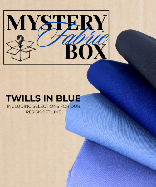 Twills in Blue - Resilisoft Twill Solids | Mystery Box - twill fabrics fabric by LongLing